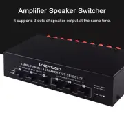 LINEPAUDIO B036 Amplifier Speaker Switcher Amplifier Speaker Selector 3 IN 3 Out