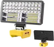 Cordless LED Work Light Floodlight Spotlight Desk Lamp For DeWalt 20V Battery