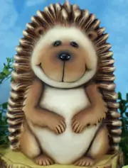 Ceramic Bisque Ready to Paint Tasha Hedgehog 10" tall