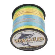 HERCULES 500M 547 Yds 8 Strands 30lbs Braided Fishing Line Multicolor Fly Weave