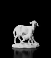 11 Inch Val Gardena Two Sheep Nativity Scene Replacement Statue for 32 Inch Set