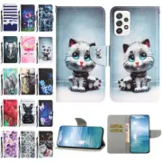 Flower Dog Cat Butterfly Wallet Phone Case For Samsung A13 A14 A23 A33 A53 A73