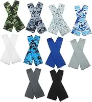 [VALICLUD] 10 Pairs UV Arm Sleeves for Women Men Lightweight Breathable Protective Sleeves for Outdoor Activities Running Hiking Fishing UV