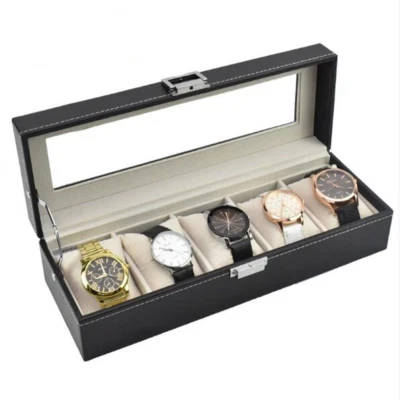Grids Watch Box Bracelet Display Holder Case Jewelry Storage Box Organizer Watch