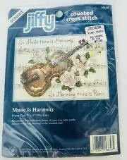 Dimensions Counted Cross Stitch Kit “Music Is Harmony” #16656 Vintage Violin