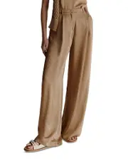 Marella Monochrome Silicio Twill Wide Leg Pants