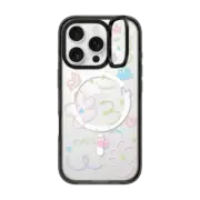 iPhone 16 Pro Impact Ring Stand Case MagSafe Compatible Transparent Flowers