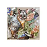 Lilli Rock Possum Trivet Dolomite Stone/Cork Square Heat Resistant Pad 20x20cm
