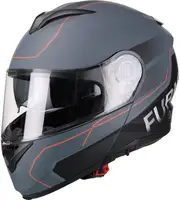Vito Furio, flip up helmet , color: Matt Black/Grey/Red , size: M