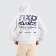 [Nena and Pasadena] Selection Box Fit Hoodie Snow Marle