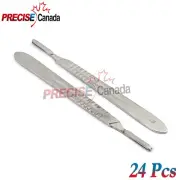 24 EACH SCALPEL HANDLE #4 STAINLESS STEEL PC INSTRUMENTS
