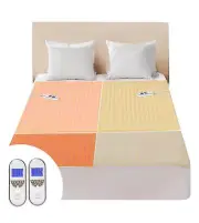 Premium Multi-Zone Heated Mattress Pad Cal King, Dual Control 72" x 84", 9 He...
