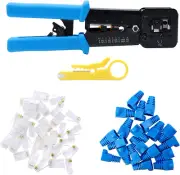 Pass through Crimp Tool Kit,Knoweasy RJ45 Crimp Tool and Pass through Crimper To