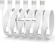 6Pack(3/3/6/6/6/10 FT) Original [Apple MFi Certified] iPhone Charger Fast Charging Lightning Cable iPhone Charger Cord Compatible with iPhone 14/13/12/11 Pro Max/XS MAX/XR/XS/X/8/7 Plus iPad AirPods