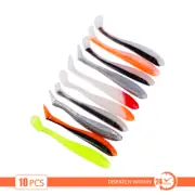 10 x Soft Plastic Minnow, 8 cm, Soft Lure, Paddle Tail, Shad, Grub, T Tail DW...