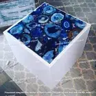 Blue Agate Coffee Center Table, Sofa Center Agate Furniture, Patio Home Decor