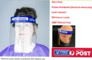 10x Full Face Visor with Elastic Head strap, Protective Film Shields, Anti-Fog