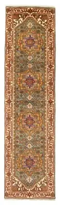 Vintage Hand-knotted Runner Rug 2'4" x 9'8" Traditional Wool Carpet