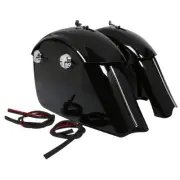 Black SaddleBags Electronic Latch Lid Fit For Indian Chieftain Limited 2017-2018