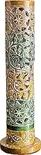 Incense Tower Elegant Green and Yellow Soapstone Pangolin House