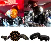 Black Out Amber LED Turn Signal Running Light Insert Harley Bullet 1157 Bulb FL