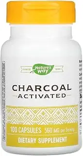 Natures Way Activated Charcoal Intestinal Cleanser Capsule, 260 mg - 100 per pack - 3 packs per case.