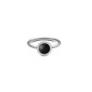 Daniel Wellington Audrey Ring Black Agathe Silver