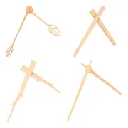 4 Sets Bedside Clock Kits Wooden Hands Replacement Parts Repair
