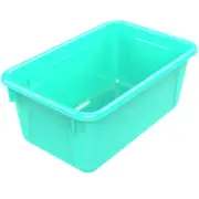 Storex Small Cubby Bin, Teal