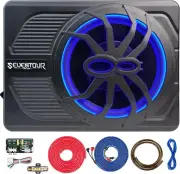 10" Upgrade 800W Slim under Seat Powered Car Subwoofer, Car/Truck Audio Sub Buil