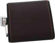 GANAZONO Stainless Steel Liquor Flask with Chic Artificial Leather Cover Leakproof Compact Design for Camping and Travel Portable Whiskey Bottle for Women