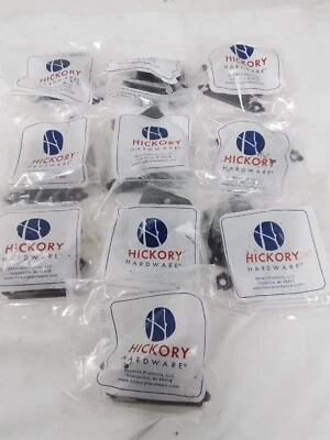 Lot of 10 Hickory Hardware Surface Self-Closing Flush Hinges Black Finish 2 Pack