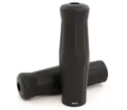 Coke Bottle Grips - Black - 7/8" - Vintage Motorcycle Cafe Brat Chopper Bobber