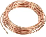 uxcell 16.4 Feet Solid Bare Copper Wire,10 Gauge 99.9% Pure Copper Wire 2.5mm Soft Beading Wire Metal Plant Stem Ties for Jewelry Craft (5m), 2Rolls
