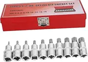 WHAMVOX Complete 10pcs Triple Square Spline Bit Socket Pneumatic Set High Torque Socket Combination