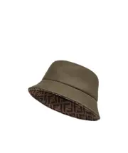 Green wool and silk bucket hat M