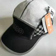 Reflective Running or Cycling hat Cap "1990" icny NWT black one size fits all