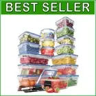 Complete Kitchen Storage Solution: 32 Airtight Containers for Meal Prep & More