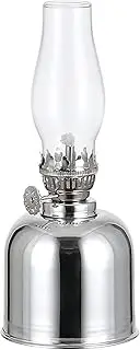 Oil Lamps Clear Kerosene Lamp Classic Oil Lamp Metal Glass Oil Lantern Indoor Use Hurricane Lamp Small Oil Lamp Lantern Desktop Decoration Churches Lamp