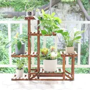 GREENHAVEN 6 Tiered Wood Plant Flower Stand Shelf Planter Pots