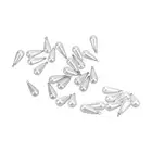 (Type 2)30 Pcs Pearl Pendant Highlight Drop Shaped Pearl Pendant Hair *