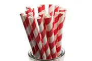 200 Pack Red White Drinking Straws Biodegradable Eco Paper Birthday Party Event Bistro Bar Cafe Take Away