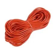 Faux Leather Cord Round Leather String, 3mm x 10m, Orange