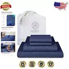 Soft Cotton Full Size Bed Sheets - 600 Thread Count with Snug Fit Elastic
