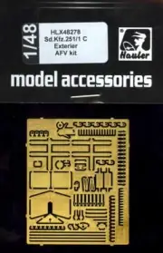 Hauler Models 1/48 Sd.Kfz.251/1 AUSF.C HALF TRACK EXTERIOR Photo Etch Detail Set