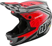Troy Lee Designs D4 Carbon MIPS SRAM Downhill Helmet, black-grey-red, Size XL for Men Black Grey Red