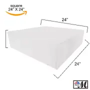 High Density Square Upholstery Foam Cushion Seat Replacement Pad,20x20,24" X 24"
