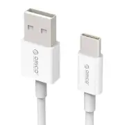 A - Orico 1m USB Type-A to Type-C Charge & Sync Cable White Fast Data Transfer