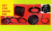FILTER KIT+ADAPTER+LENS CAP 52mm To CAMERA NIKON COOLPIX P80 52mm+CAP HOLDER