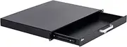 Tecmojo 1U Rack Drawer,Rack Mount Drawer for 19in Network Equipment/Server/AV Rack or Cabinet Enclosure,Sliding and Lockable Server Rack Drawer - Load-Bearing 22lb (10kg),with Cable Management Holes
